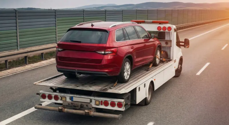 Guincho para carros em Governador Valadares – carro sendo carregado em plataforma